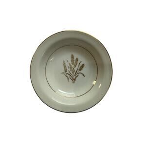 Flowing Wheat Bowl 5 1/2” Gold Porcelain Elegant Japan Vintage - READ